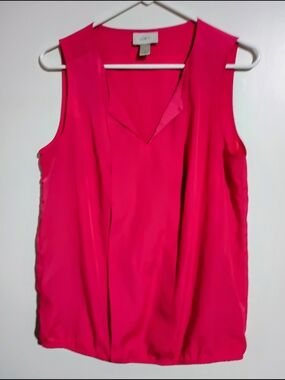 LOFT Hot Pink Sleeveless V-Neck Camisole